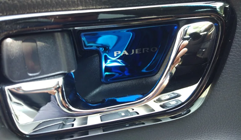 Внутренняя дверная ручка из нержавеющей стали для Mitsubishi Pajero IV V80 Montero Limited Super Exceed Shogun