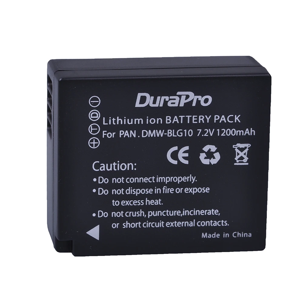 DuraPro 1 шт. DMW-BLG10 ДМВ BLG10E BLG10 BLG10PP Камера Батарея для цифрового фотоаппарата Panasonic Lumix DMC GF6 GX7 GF3 GF5 GX7 LX100 акумуляторная батарея