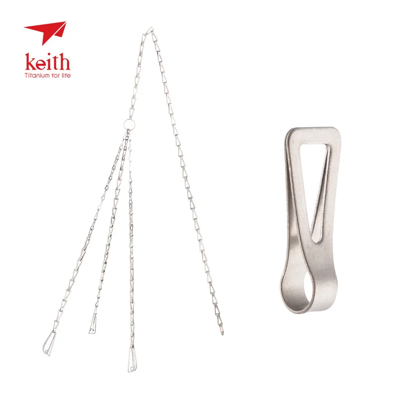 

Keith Titanium Hanging Chain Outdoor Camping Hiking Cookware Hanging Chain BBQ Parts Ultralight 38g 1.8m Ti1600 Dropshipping