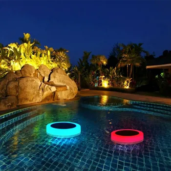 

LED Swimming Pool Light Water Floating Changing Solar and Color Powered Lightweight Waterproof Pond Landscape Night Decoration