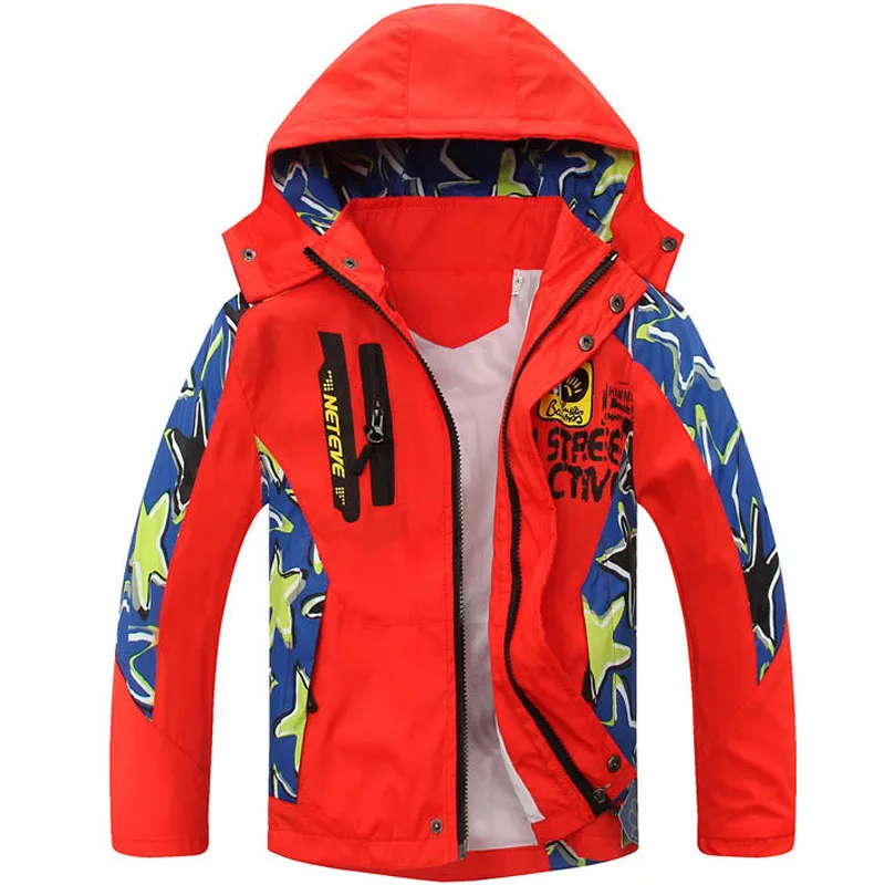 Новая детская Весенняя повседневная спортивная куртка для мальчиков, ветрозащитная куртка, двойная куртка для От 4 до 13 лет, пальто для мальчиков, детская одежда