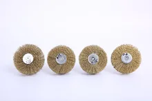 Deburring Abrasive Alumina Wire Brush Flower Head Polish Grind Buff Wheel Shank Furniture Wood Sculpture Rotary Drill Tool-M18