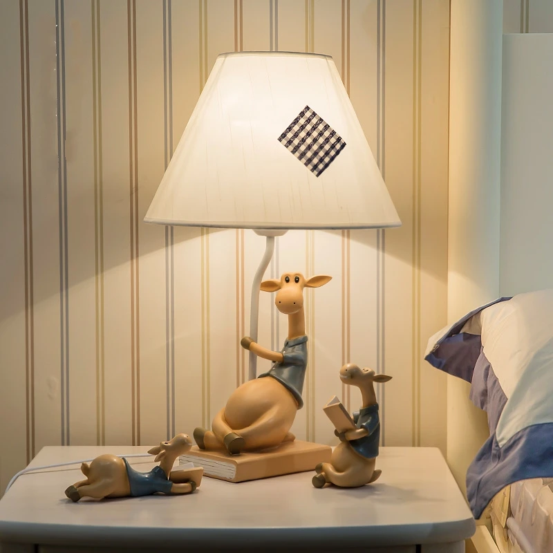 Modern LED Desk Table Lamps Cartoon Deer Table Lights Living Room Bedroom Bedside Lamp Children's Baby Room Home Decor Art Lamp