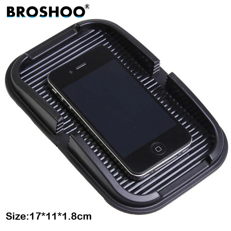 

BROSHOO Auto Slip-resistant Pad Glove Box Car Stereo Silica Gel Pad Mat Mats Coin Box Mobile Phone Holder Car Styling