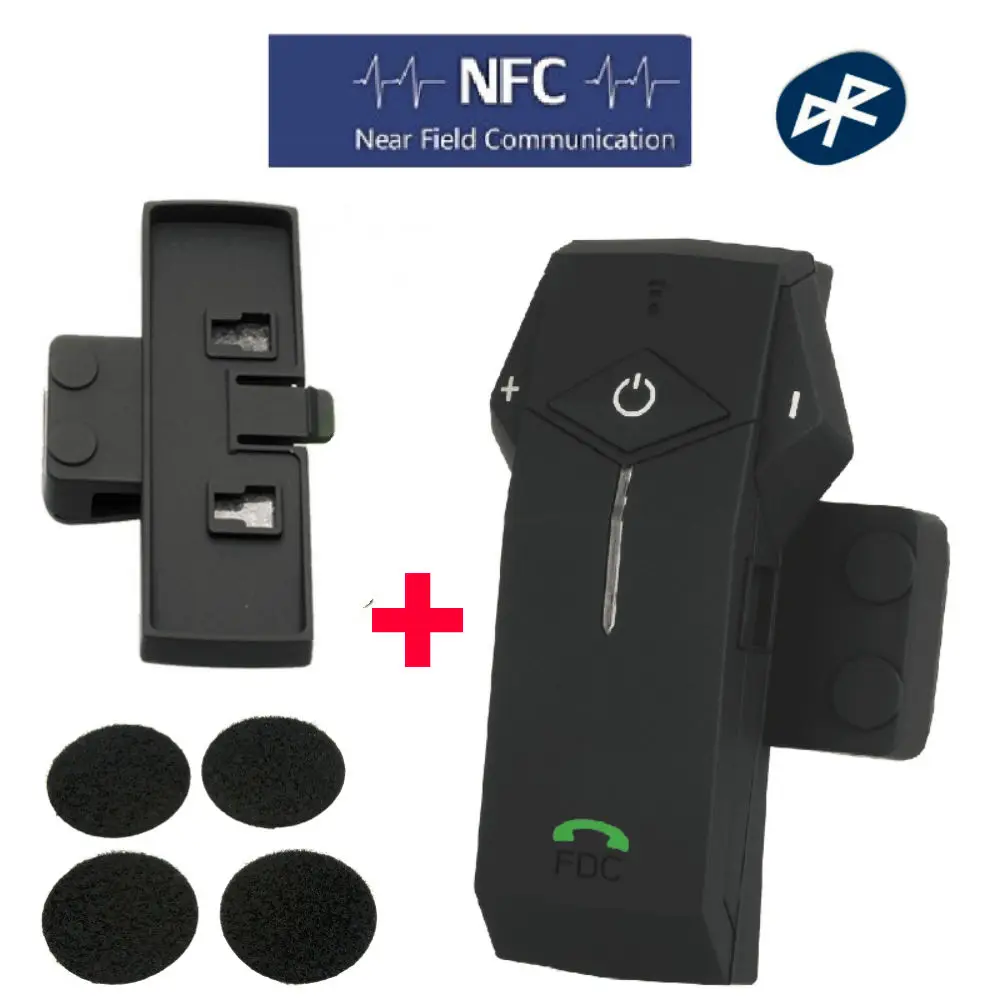

Free Shipping!COLO 1KM NFC A2DP AVRCP Motorbike Helmet Bluetooth Intercom+Free Bracket&Ve lcro