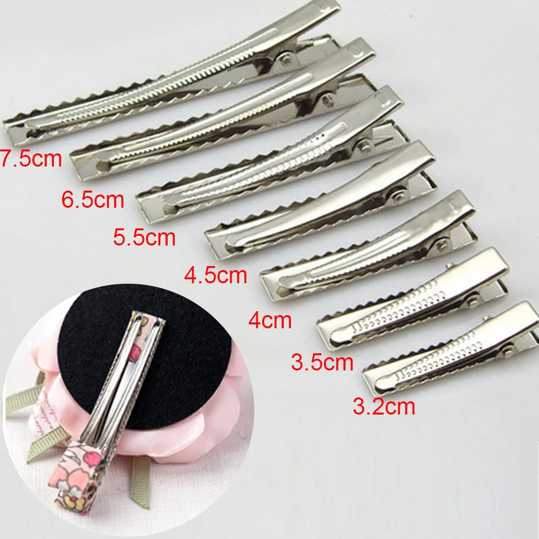 Buy High quality 50 pcs Silver Flat Metal Single Prong