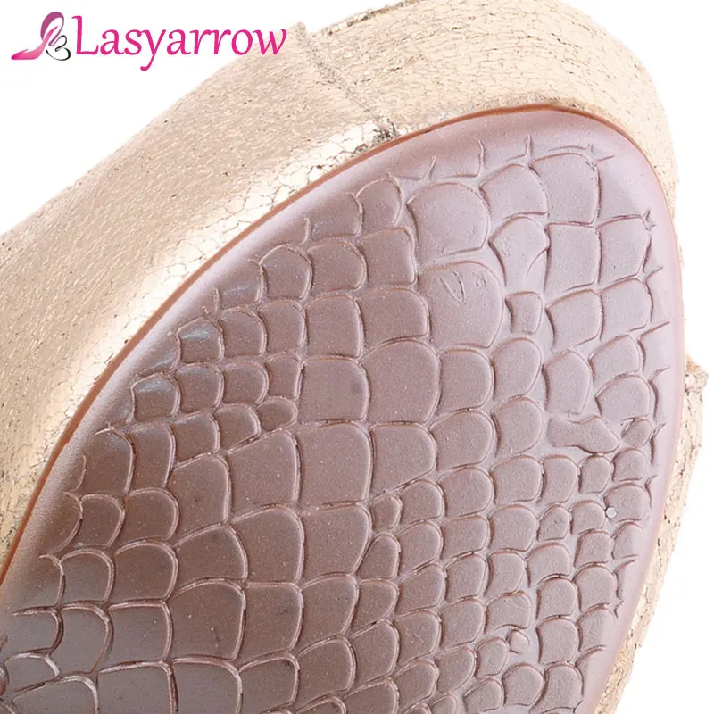 Босоножки Lasyarrow женские на платформе пикантные сандалии гладиаторы высокий