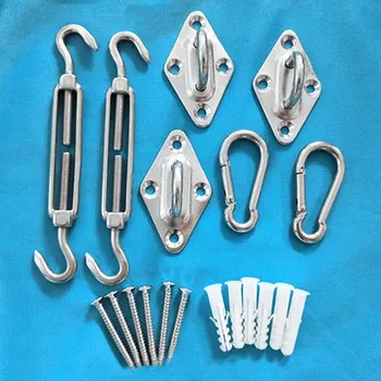 

Stainless Steel Sun Sail Shade Shade Sail Canopy Fixing Fittings Accessory Kit Safety Sun Canopy Fixing Fittings Shading Sail