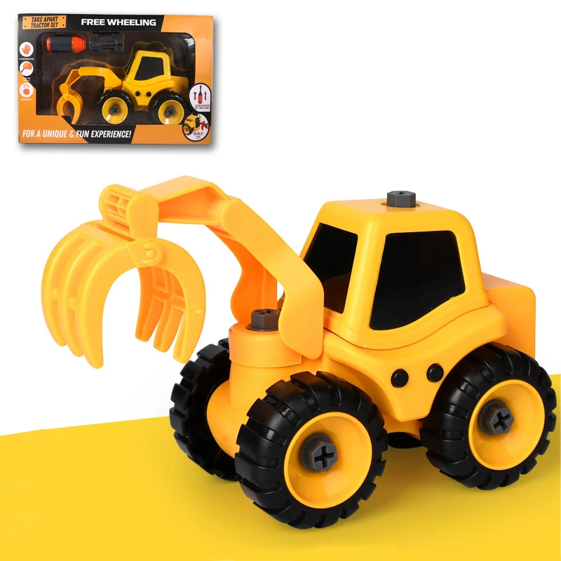 DIY сборка инженера игрушка автомобиль строительные блоки детские развивающие модели грузовиков экскаватор инерционная игрушка автомобиль подарочный набор