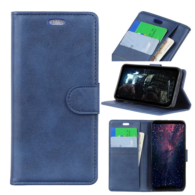 For Funda Huawei Y7 Prime 2018 Case Plain Leather Case Business Cover For Huawei Y7Prime 2018 Case Wallet Flip Stand Phone Cases (10)