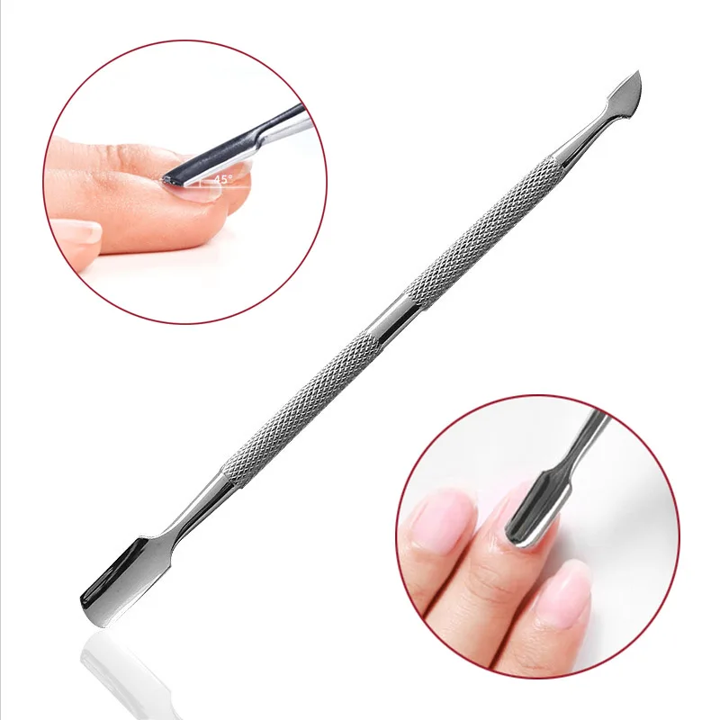 Best place to buy Chance of  Stainless Steel Cuticle Pusher Professional Dead Hard Skin Remover Nail UV Gel Nail Polish Removal 