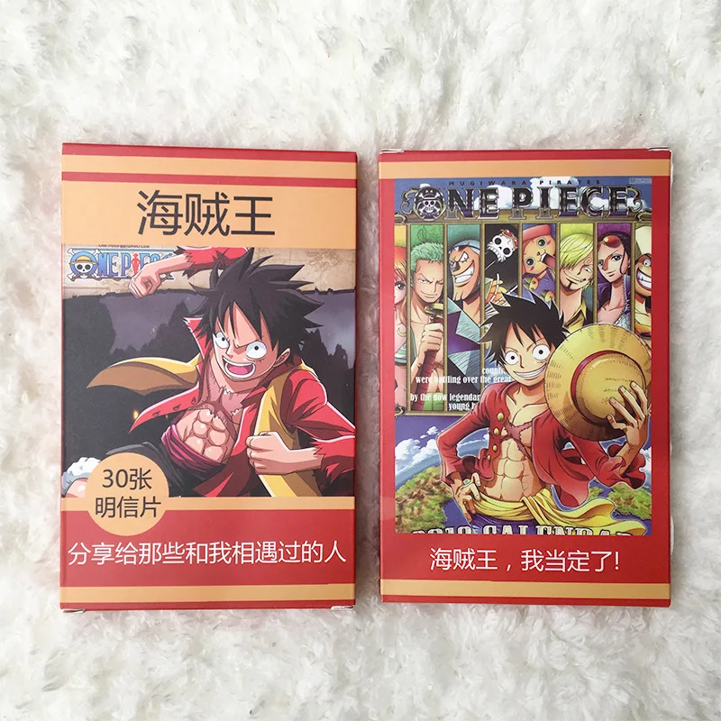 

30 Sheets/Set Anime One Piece Paper Postcard/Greeting Card/Message Card/Birthday Letter Envelope Gift Card