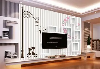 

Custom 3d photo wallpaper non-woven room mural cat 3d painting room sofa TV background wallpaper mural