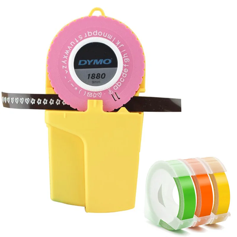 Dymo 1880 DIY ручной производитель этикеток для 9 мм тиснение пластиковых лент ручного