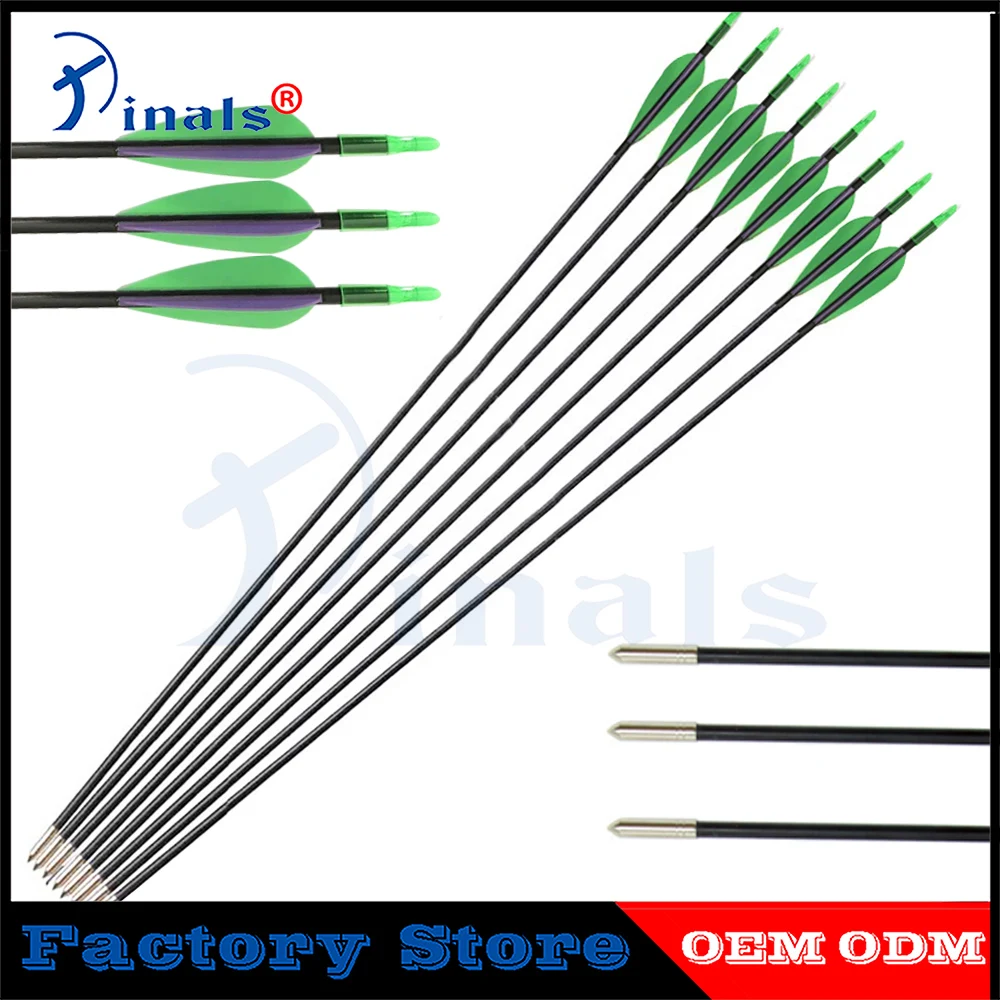 122430ShaftFiberglassarrowID42OD6mmPlasticVanesRecurvebow