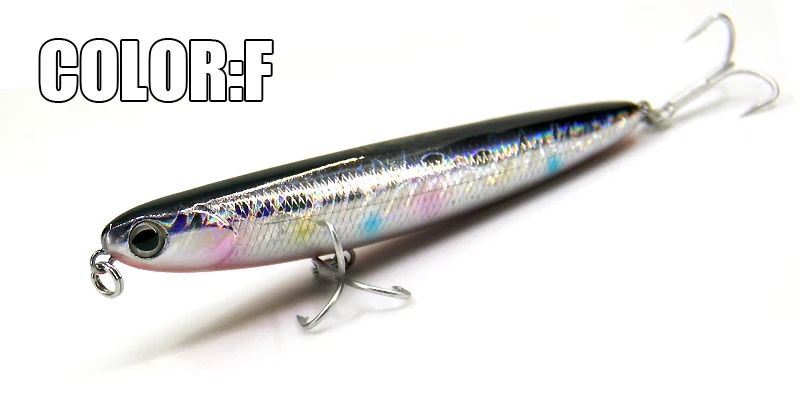 Bearking, профессиональные рыболовные приманки, 110 мм, 13 г, верхняя водная ручка, walkdog action, 6 цветов на выбор, рыболовные снасти, жесткая наживка - Цвет: F