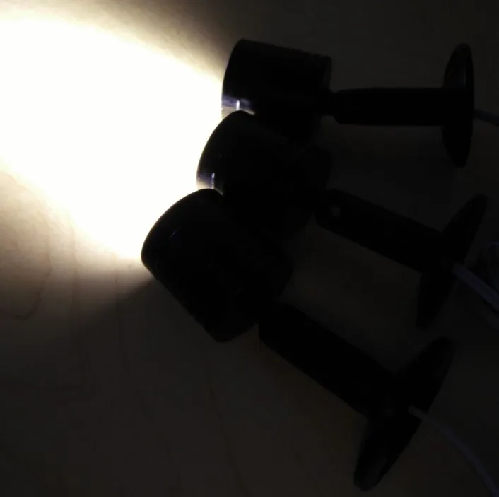1 W DC 12 V Светодиодный свет шкафа полки витрина шкаф светильник для шкафа Ночная кухонные лампы Гибкая 360 регулируемый