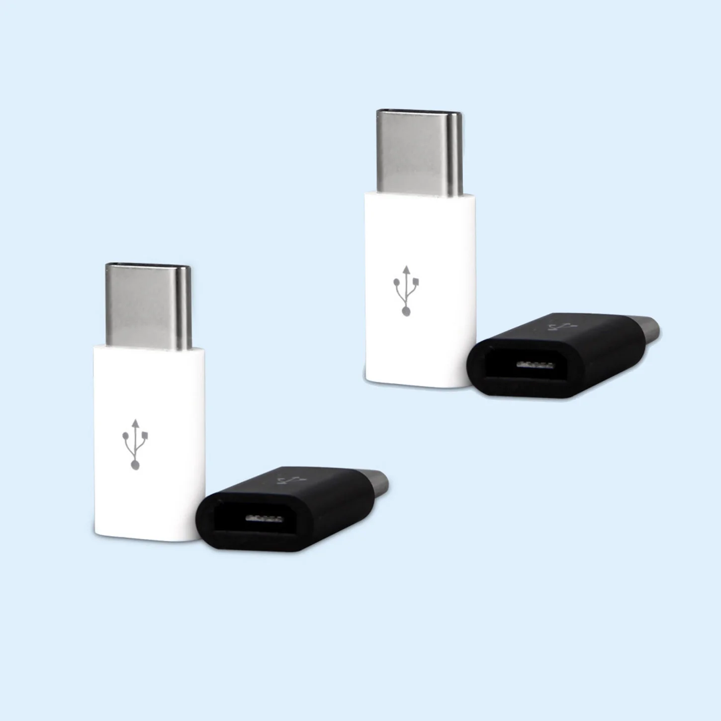 4 шт. usb type C мужской разъем для Micro USB Женский конвертер USB-C адаптер ABS+ металл для samsung huawei все usb-устройства type-C