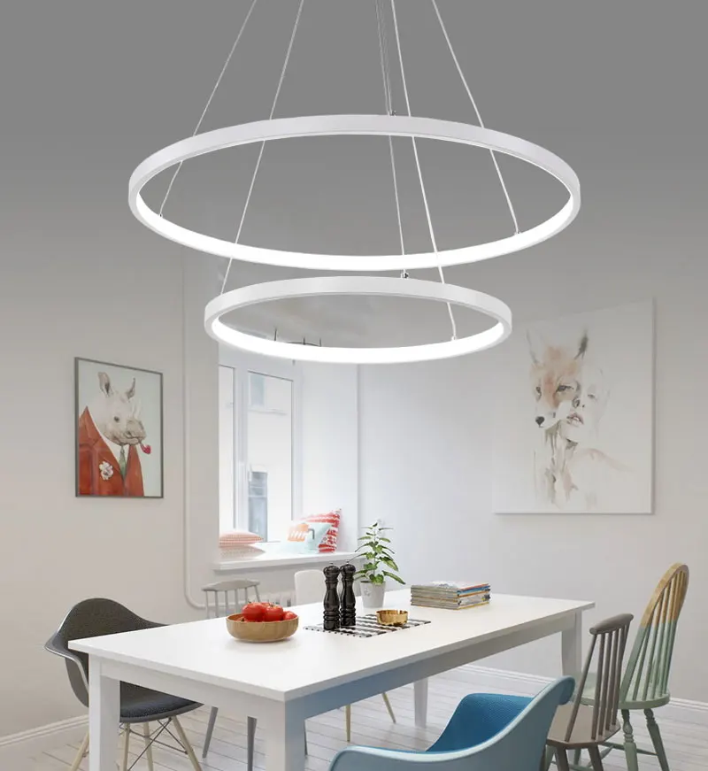 Modern LED Pendant Lights Adjustable 3 Rings Pendant Lamp For Living Room Foyer Dining Room Restaurant Bar Hanging Lighting 220V (21)