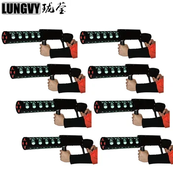 

Free Shipping 8pcs/lot Led Stage Cryo CO2 Blaster Gun Led Ghost CO2 Cryo Blaster Handheld Co2 Dj Gun Special Effects Night Club