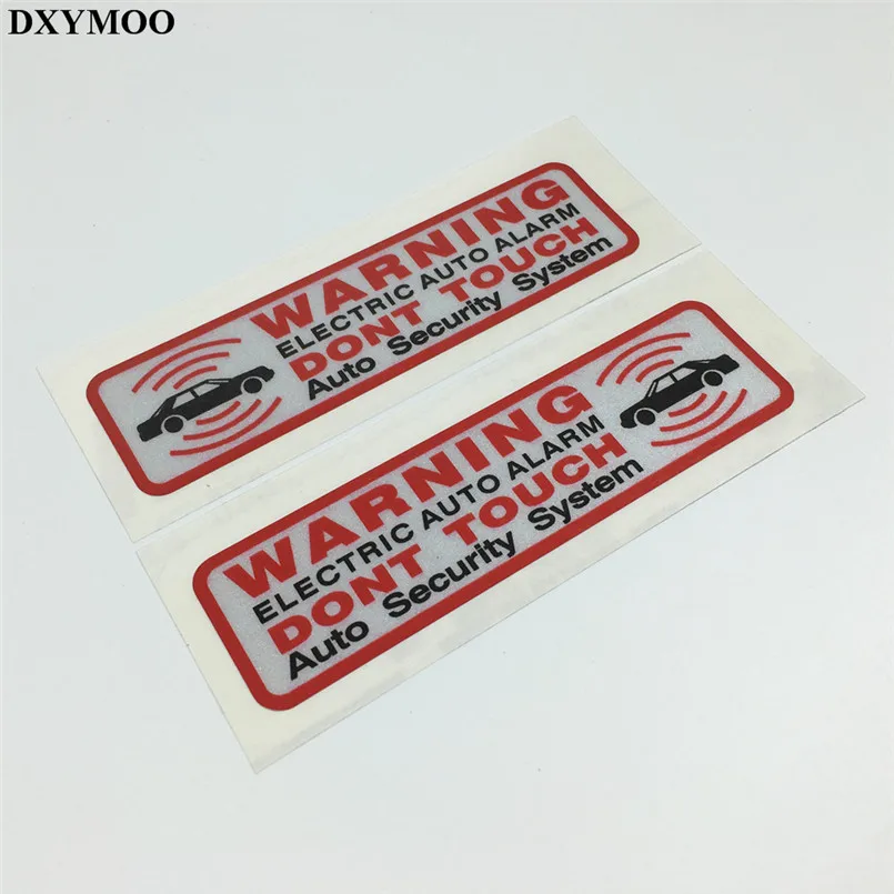 

1 pair 3M Good Quality Car Motorcycle Sticker Decals Cartoon Warning ELECTRIC AUTO ALARM DONT TOUCH