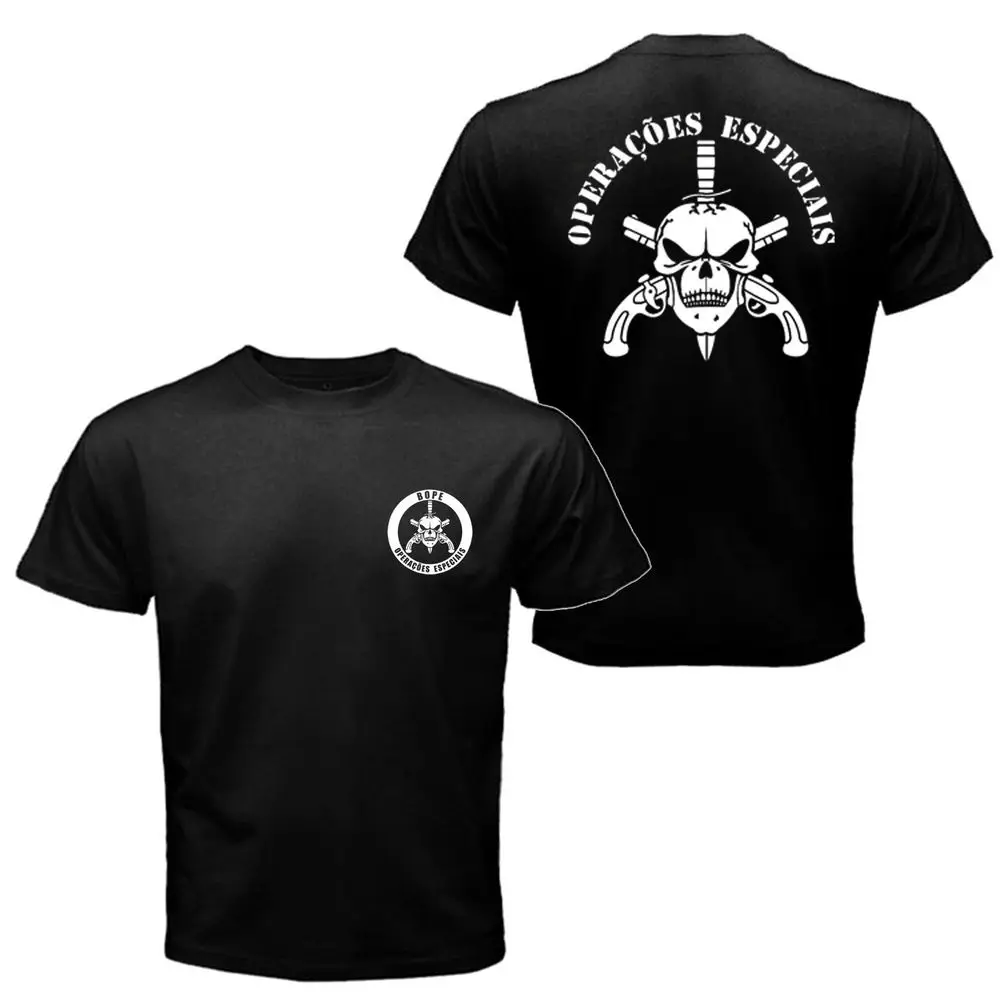 

BOPE Tropa De Elite Brazilian Special Police Force t shirt men's printed t shirt US standard plus size factory outlet wholesale