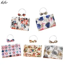 Детское одеяло, набор, полотенце для новорожденных, пеленка, пеленка для сна муслиновая Пеленка, повязка на голову, набор для фотосессии