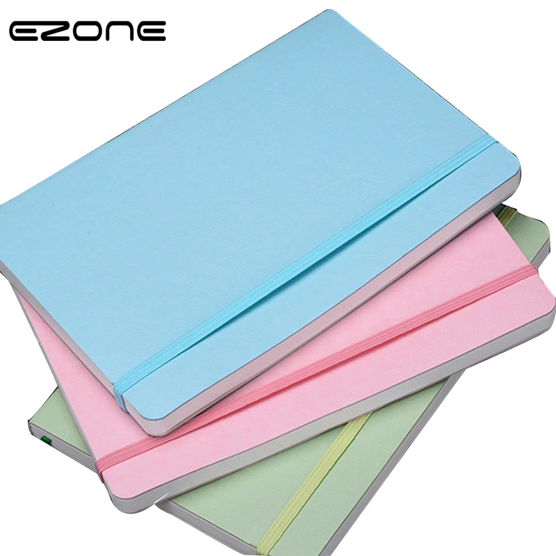 

EZONE Kicute Candy Color A5 PU Cover Refill Notebook Creative Bandage Note Book Planner Organizer Personal Diary Daily Memo Gift