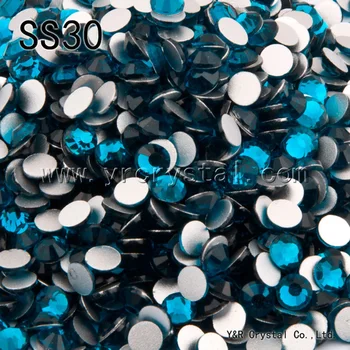 

2058NoHF SS30 Blue Zircon Crystal Nail Rhinestones Non Hotfix Stones Flat Back Rhinestone Rhinestones 3D Nail Art Decoration