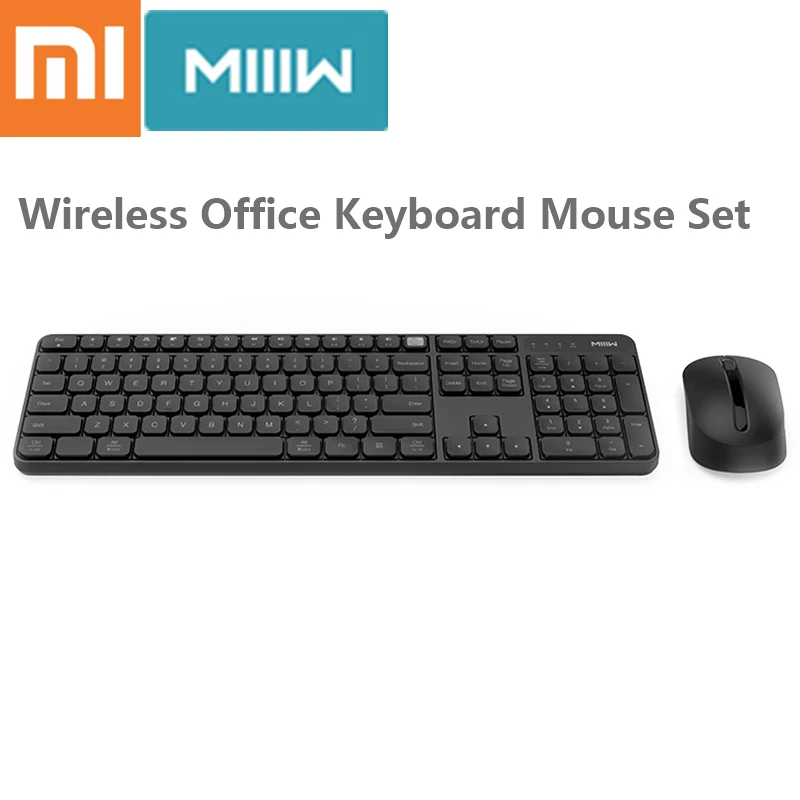 

Xiaomi MIIIW Wireless Keyboard Mouse Set 104 Keys Office Windows/Mac System 2.4GHz IPX4 Waterproof One Key Switch Keyboard