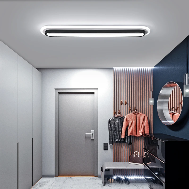 LICAN прямоугольный светодиодный потолочный светильник для офиса, для ресторана, для коридора, для спальни, гостиной, для гардеробной, для крыльца, современная люстра