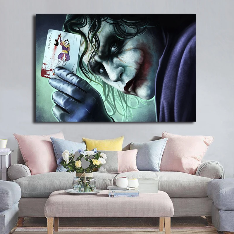 

Super Heroes Batman A Joker Dark Knight Nordic Marvel Poster Painting on Canvas Bedroom Wall Art Decoration Pictures Home Decor