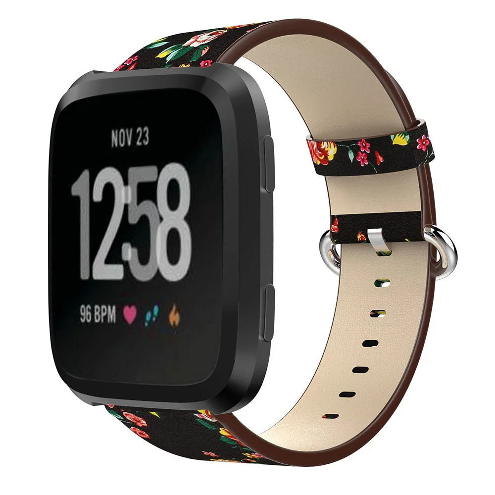 Cyberruimte Vloeibaar Beneden afronden peony Print Watch Band for Fitbit Versa Replacement Watch Accessories  Leather Wristbands Straps Bracelet Flower Strap for fitbit|Smart Accessories|  - AliExpress