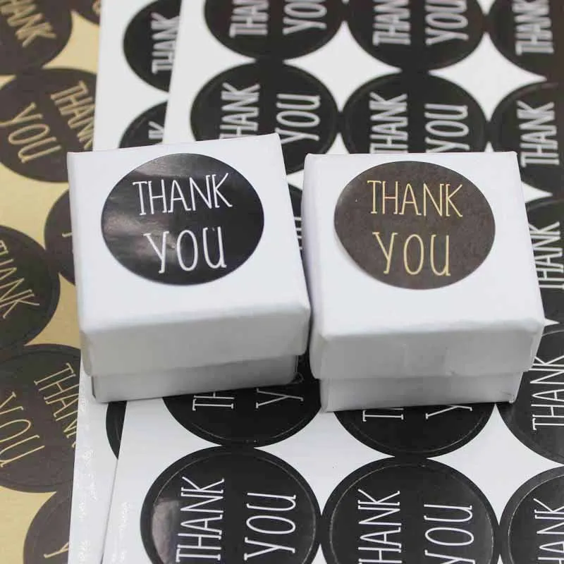 

DIy black thank you seal sticker labels pretty varous handmade jewelry package labels decoration tag labels100pcs