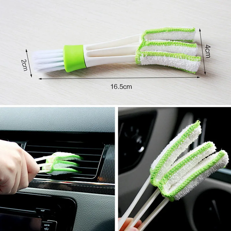 

1PC Double Ended Car Air Conditioner Vent Slit Cleaner Mini Duster Brush Instrumentation Dusting Blinds Keyboard Cleaning Brush