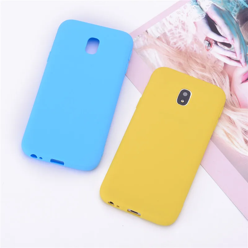 سيليكون حقيبة لهاتف سامسونج J3 2017 حالة حلوى لينة اللون السيليكون الغطاء الخلفي لسامسونج J3 2017 حقيبة لهاتف سامسونج غالاكسي J3 2017