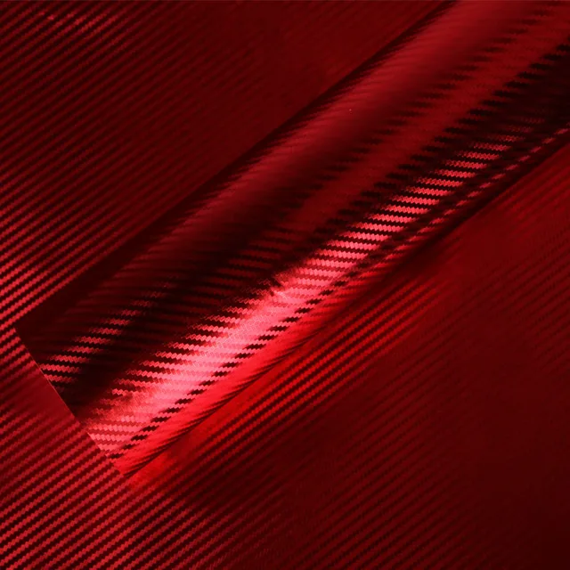 Chrome Red carbon Fiber Vinyl Wrap Car Sticker Film 1ft x60''/0.3X1.52M