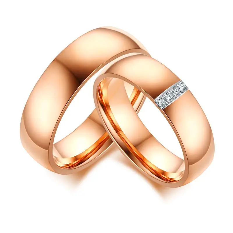 Stunning Mens Ladies Stainless Steel Gold IP High Polished Wedding Band Ring