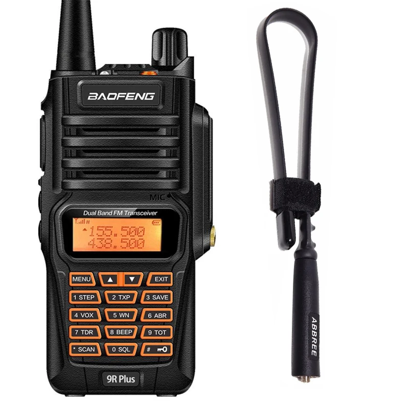 

Baofeng UV-9R Plus 8W Power IP67 Waterproof Dustproof Walkie Talkie&Tactical Antenna Long Range Two Way Radio