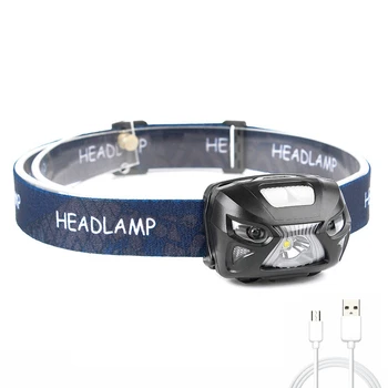 

USB Rechargeable Sensor Head Torch Light Waterproof LED Headlamp Headlight