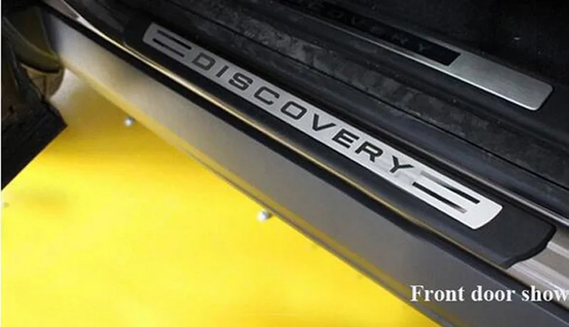 4 шт. автомобиля внешний порог Накладка для Land Rover Дискавери Спорт- для Дискавери 5 17-19 автомобиль Добро пожаловать педаль