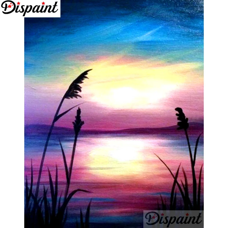 

Dispaint Full Square/Round Drill 5D DIY Diamond Painting "Evening scenery" Embroidery Cross Stitch 3D Home Decor A12844