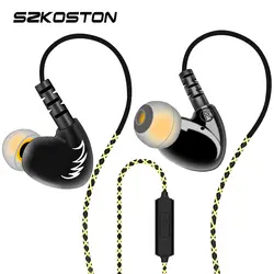 SZKOSTON Professional стерео наушники ушные крючки водостойкие спортивные наушники тяжелый бас качество звука головки для мобильных телефонов