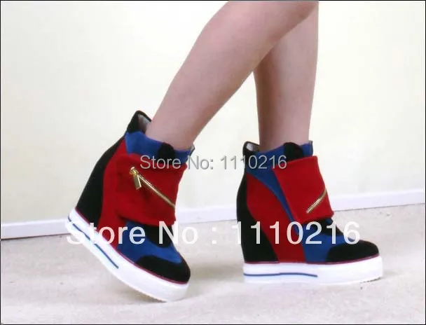 Botas Altos Zapatos Señoras Tobillo Pink red Nuevas Casuales Plataforma Ocultos Deporte Zapatillas Manera Ascensor Corto Los De Cuñas Talones 2017 La Hot Las Tacones 8ZwqCx