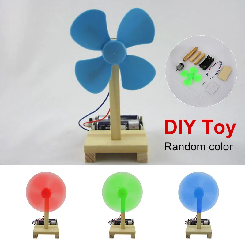 

1 Set Easy Assembly Fan Fan DIY Toy Model Decor Beautiful Kidsroom Education Diy Cool Fan Assembly Toy Efficient Entertainment