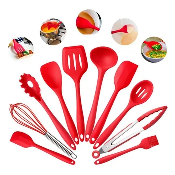 

10pcs/set Silicone Colorful Baking Utensils Set Kitchen Accessories Cooking Tools