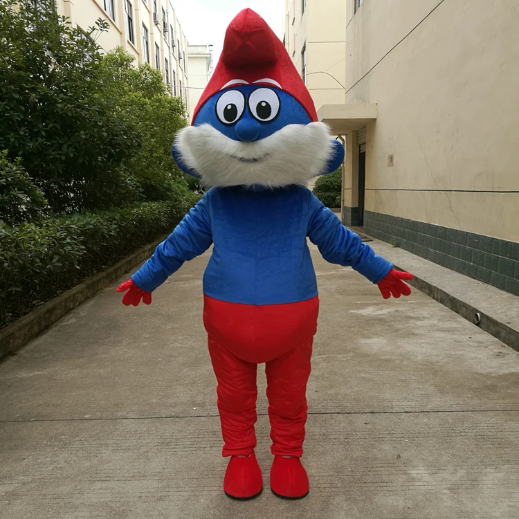 Christmas Party Suit  Blue Elves Mascot Costume Adult Size Cartoon Mascot Mascotas 