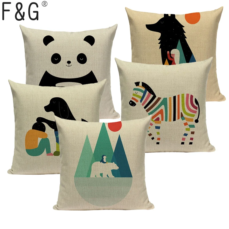 

Croco Best Friend Cushion Cover Hill Throw Pillow Travel People Cotton Linen Decorative For Home Sofa Car Custom Pillow Case