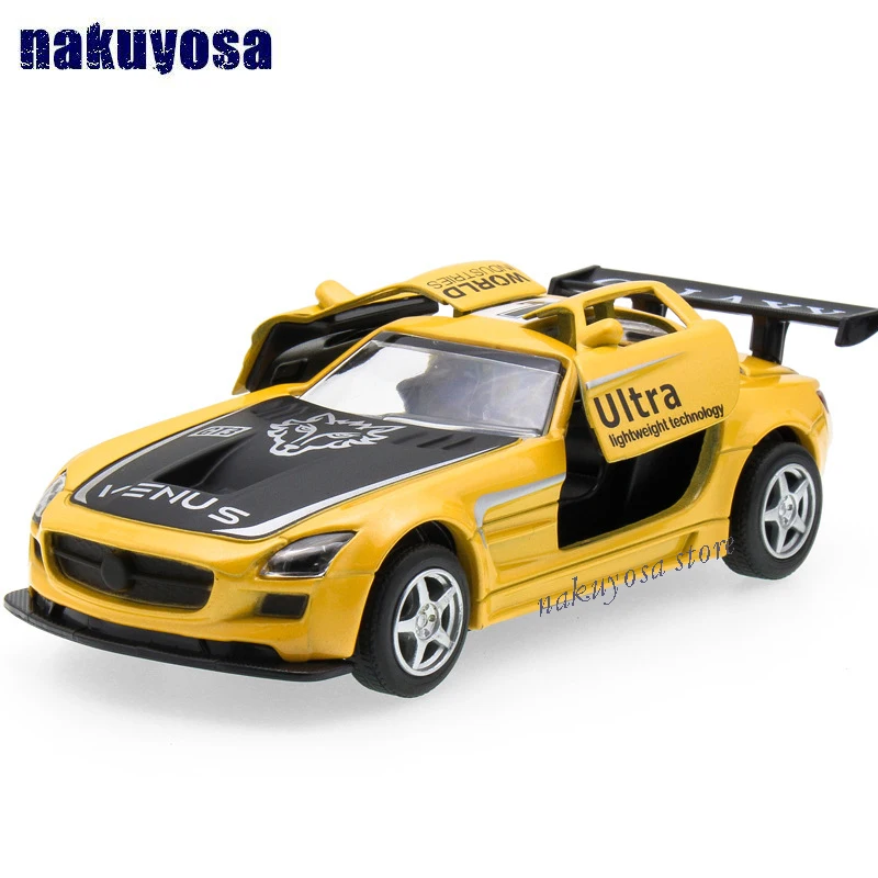 Us 11 48 30 Off 1 32 Benz Gt3 Racing Number 1 Classic Butterfly Door With Tail Wing Version Of The Alloy Pull Back Children Toy Car Model In