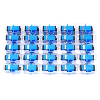 

100PCS/bag SC UPC Simplex Mode Fiber Optic Adapter UPC Optical Fiber Coupler SC-SC Fiber Flange PC Connector